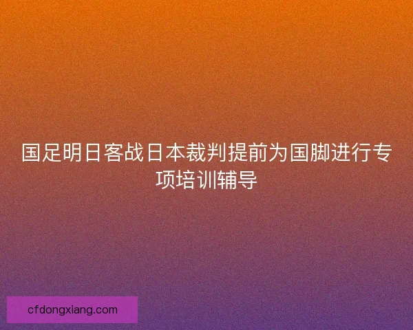 国足明日客战日本裁判提前为国脚进行专项培训辅导
